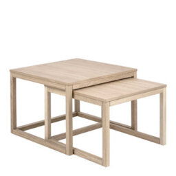 Wyld Haus Meadowbloom White Oak Set Of 2 Nesting Coffee Tables - thumbnail 3