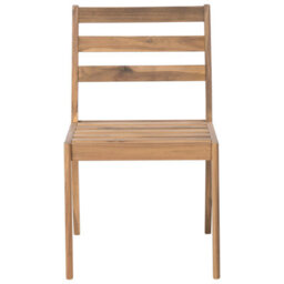 Beliani Garden 2 Chairs Set - Light Brown Rustic Acacia Outdoor Dining Chairs (Pack Of 2) - thumbnail 2