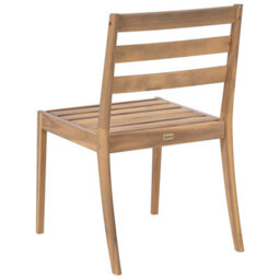 Beliani Garden 2 Chairs Set - Light Brown Rustic Acacia Outdoor Dining Chairs (Pack Of 2) - thumbnail 5