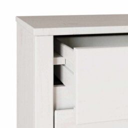 Walplus Bedside Cabinet Drammen White 45 X 35 X 56 Cm Solid Pine Wood - thumbnail 9