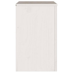 Walplus Bedside Cabinet Drammen White 45 X 35 X 56 Cm Solid Pine Wood - thumbnail 8
