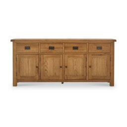 Zelah Oak Extra Large Sideboard Cabinet Fully Assembled - By Roseland Furniture - thumbnail 3