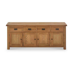 Zelah Oak Extra Large Sideboard Cabinet Fully Assembled - By Roseland Furniture - thumbnail 5
