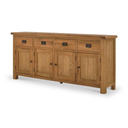 Zelah Oak Extra Large Sideboard Cabinet Fully Assembled - By Roseland Furniture - thumbnail 4