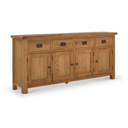 Zelah Oak Extra Large Sideboard Cabinet Fully Assembled - By Roseland Furniture - thumbnail 1