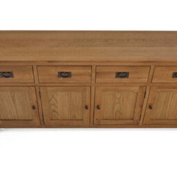 Zelah Oak Extra Large Sideboard Cabinet Fully Assembled - By Roseland Furniture - thumbnail 8