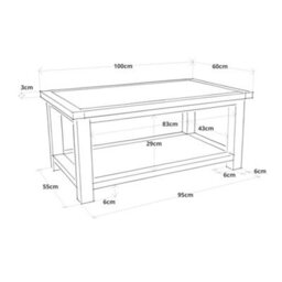 Cabinet Bits Maggiori Off White Coffee Table With Shelf - thumbnail 4