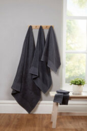 Rapport Home Eden Weave Bath Sheet Pure Cotton Steel Grey - thumbnail 3