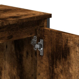 Berkfield Bathroom Sink Cabinet Smoked Oak 60X35X60 Cm Engineered Wood - thumbnail 7