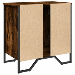 Berkfield Bathroom Sink Cabinet Smoked Oak 60X35X60 Cm Engineered Wood - thumbnail 6