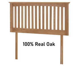 Save On Goods UK 3Ft Single 100% Genuine Solid Oak Headboard Bedhead End.oak Wood Wooden, Woodern Style Slat Vivaldi Oak Headboard