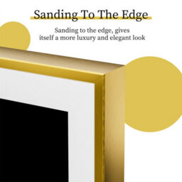 Luvodi 1000X600mm Bathroom Mirror Rectangle Brass Framed Wall Mount Led Illuminated-Touch Sensor, Anti-Fog - thumbnail 3