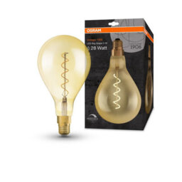 Osram Vintage 1906 Edison 28 Filament Big Grape Dim Lamp 4W 820 Gold E27 4 Pack - thumbnail 4