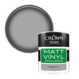 Crown Trade Vinyl Matt Walls & Ceilings Emulsion Paint Sculpture No. 147 (147) 1L - thumbnail 1