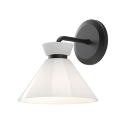 Luminosa Lighting Elstead Alora Mood Halston Dome Wall Lamp Contemporary Matt Black 1X E14 - thumbnail 1