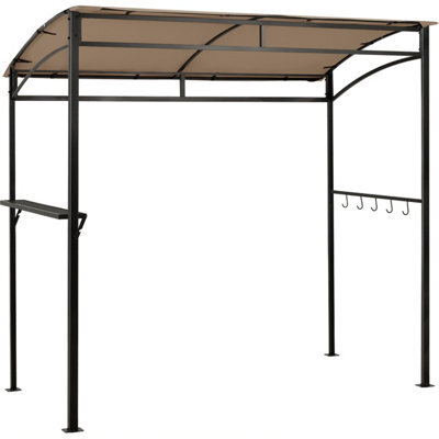 Costway 7Ft Grill Gazebo Patio Barbecue Canopy Shelter Soft Top Storage Hooks - image 1