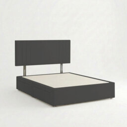 Adore Designs Rio Plush Velvet Divan Bed, Headboard - 6Ft Super King - Grey - 4 Drawers - thumbnail 2