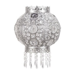Valuelights Bazaar Moroccan Jewelled Silver Ceiling Lamp Shade - thumbnail 7