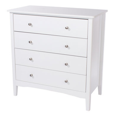Core Products Como 4 Drawer White Chest Of Drawers, H85.0Cm X W83.0Cm X D43.0Cm - image 1