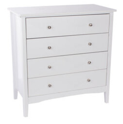 Core Products Como 4 Drawer White Chest Of Drawers, H85.0Cm X W83.0Cm X D43.0Cm - thumbnail 3