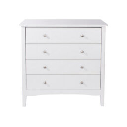 Core Products Como 4 Drawer White Chest Of Drawers, H85.0Cm X W83.0Cm X D43.0Cm - thumbnail 2