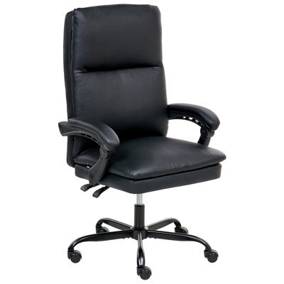 Beliani Executive Chair Serene Faux Leather Black - image 1