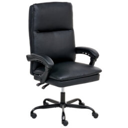 Beliani Executive Chair Serene Faux Leather Black