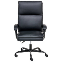 Beliani Executive Chair Serene Faux Leather Black - thumbnail 7