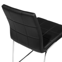 Beliani Set Of 2 Dining Chairs Kiron Faux Leather Black - thumbnail 9