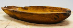 My Square Mile Rustic Wooden Serving Or Display Bowl Carved From Teak Roots (Long Bowl 45Cm) - thumbnail 3