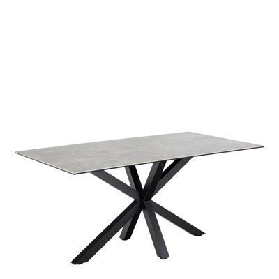Furniture To Go Heaven Dining Table In Ceramic Grey (L) 160Cm Seats Up To 6 - image 1