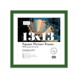 "13X13"" Green Picture Frame - 13X13"" Square Frame With 12X12"" Mount For 13X13""/12X12"" Pictures Moderrn Style Thin Edge, 1 Pack" - thumbnail 1