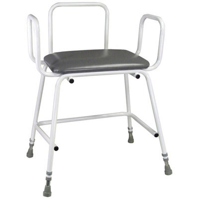 Loops Adjustable Bariatric Perching Stool With Arms - 254Kg Weight Capacity For Enhanced Stability - image 1