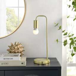 Furniturebox Uk Lola Brass Industrial Table Desk Lamp - thumbnail 2