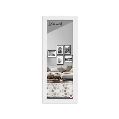 "AK Frames 22X9"" White Poster Frame - Modern Picture Frame For Wall Art, Prints And Photos - Durable And Stylish Display Frame" - image 1