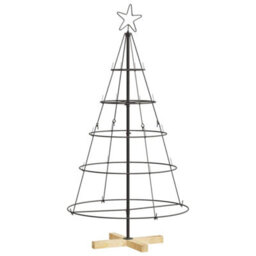 Vidaxl Christmas Cone Tree With Stand Black 125 Cm Steel - thumbnail 2