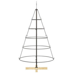 Vidaxl Christmas Cone Tree With Stand Black 125 Cm Steel - thumbnail 6