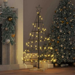 Vidaxl Christmas Cone Tree With Stand Black 125 Cm Steel - thumbnail 4