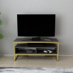 Decorotika Merrion Tv Stand Tv Unit For Tv's Up To 50 Inch Gold Wenge