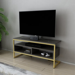 Decorotika Merrion Tv Stand Tv Unit For Tv's Up To 50 Inch Gold Wenge - thumbnail 2