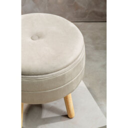 Premier Housewares Interiors By Premier Ivy Mink Velvet Stool - thumbnail 3