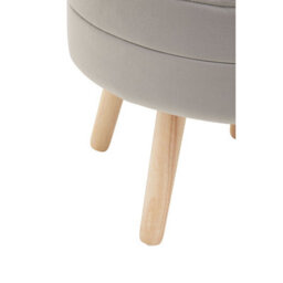 Premier Housewares Interiors By Premier Ivy Mink Velvet Stool - thumbnail 7