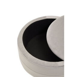 Premier Housewares Interiors By Premier Ivy Mink Velvet Stool - thumbnail 5