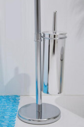 Orsina Chrome Toilet Brush & Roll Holder,freestanding Toilet Roll Holder With Brush,toilet Brush & Roll Stand - thumbnail 6