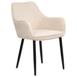 Beliani Set Of 2 Dining Chairs Alden Boucle Light Beige - thumbnail 6