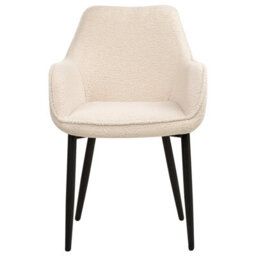 Beliani Set Of 2 Dining Chairs Alden Boucle Light Beige - thumbnail 5