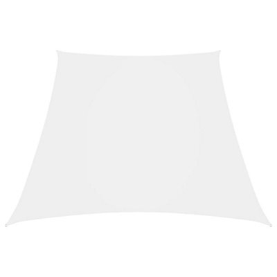 Berkfield Sunshade Sail Oxford Fabric Trapezium 3/5X4 M White