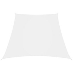 Berkfield Sunshade Sail Oxford Fabric Trapezium 3/5X4 M White - thumbnail 1