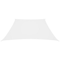 Berkfield Sunshade Sail Oxford Fabric Trapezium 3/5X4 M White - thumbnail 2