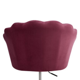 Beliani Desk Chair Monticello Velvet Burgundy - thumbnail 5